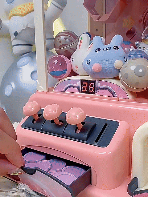 Mini home claw machine – coin-operated capsule toy for family fun and kids entertainment