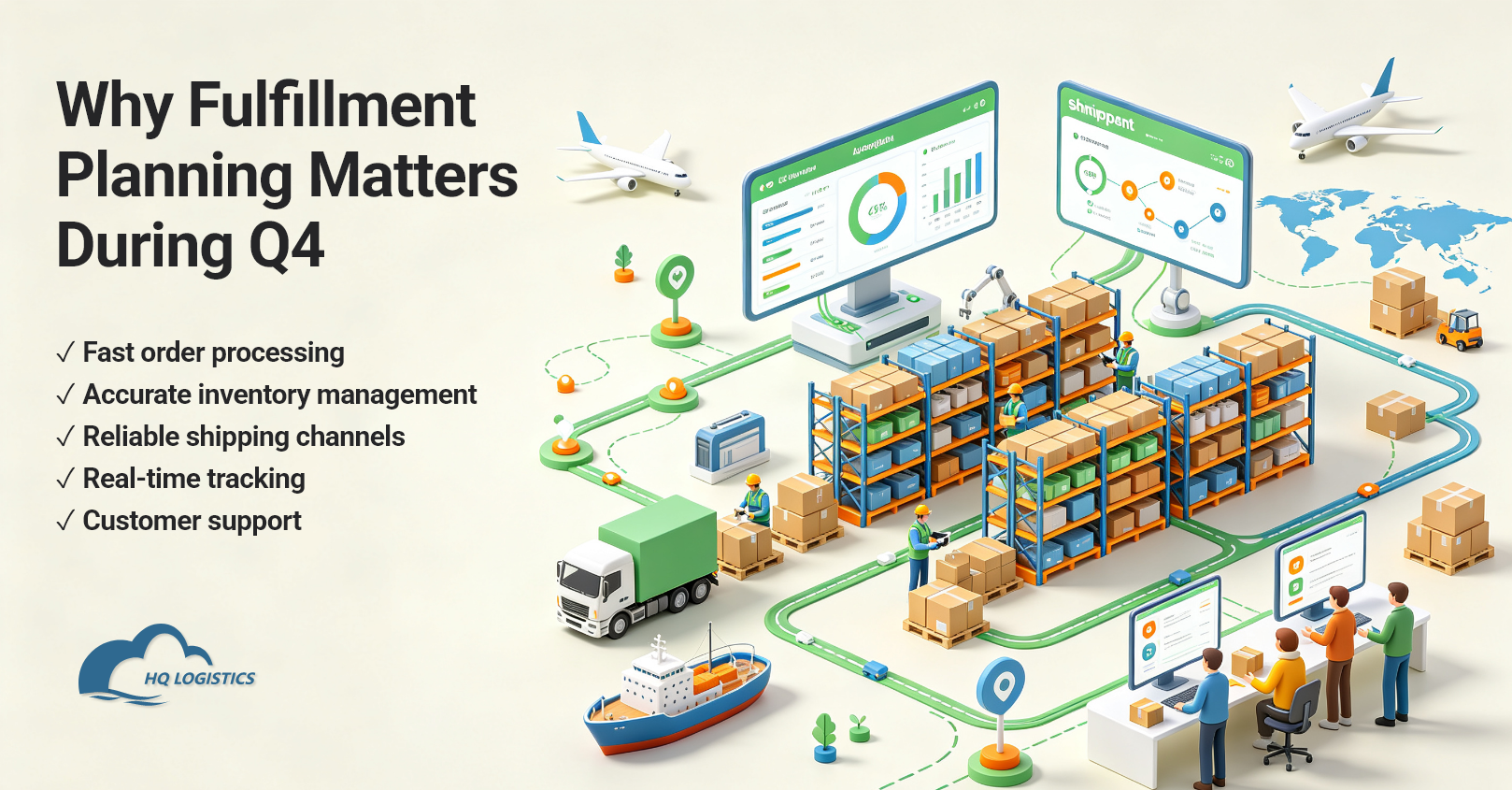 Why Fulfillment Planning Matters During Q4.png Q4 inventory planning, Shopify inventory management, Black Friday preparation, Christmas fulfillment, Shopify supply chain, ecommerce inventory planning, Shopify 3PL, peak season fulfillment, holiday shipping strategy, HQ LOGISTICS