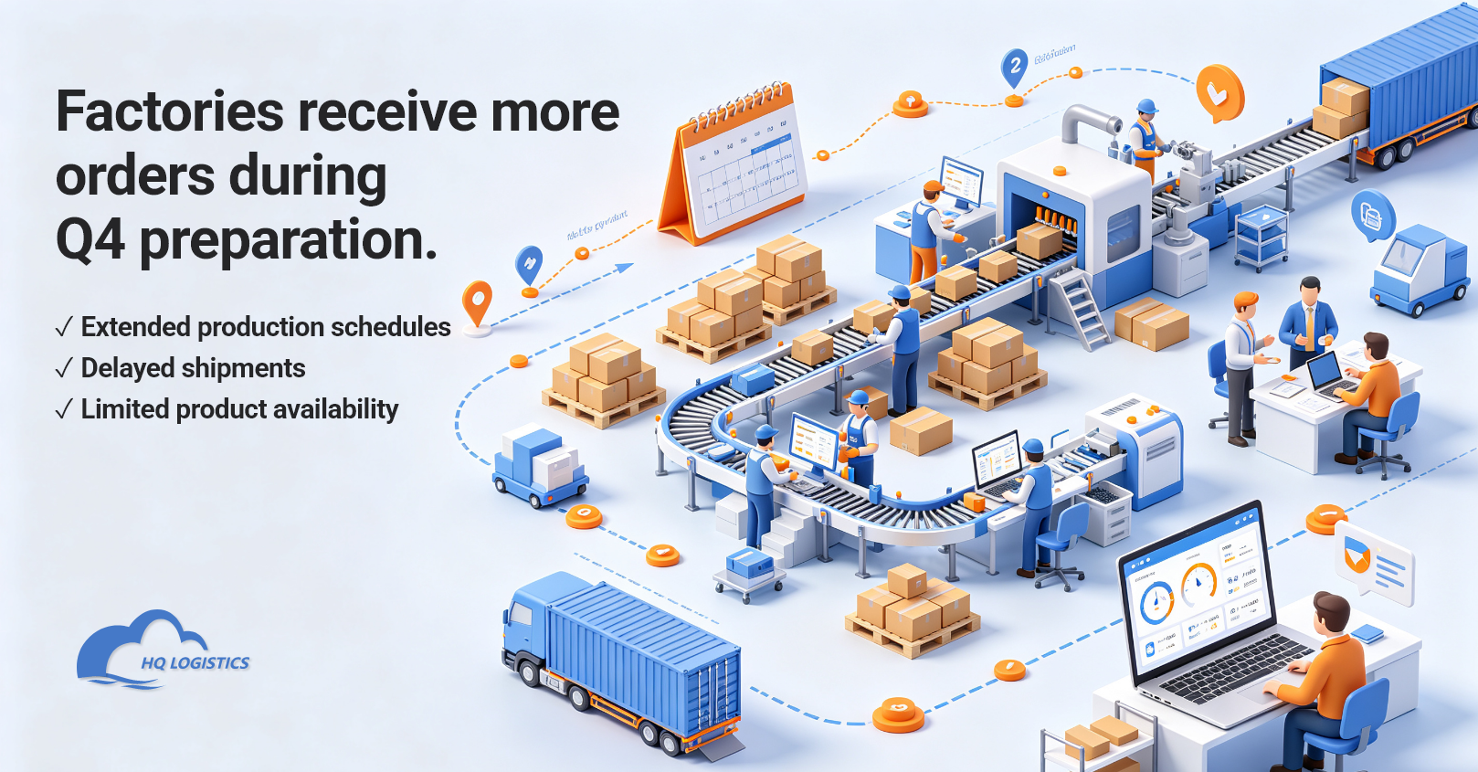 Longer Supplier Lead Times.png Q4 inventory planning, Shopify inventory management, Black Friday preparation, Christmas fulfillment, Shopify supply chain, ecommerce inventory planning, Shopify 3PL, peak season fulfillment, holiday shipping strategy, HQ LOGISTICS