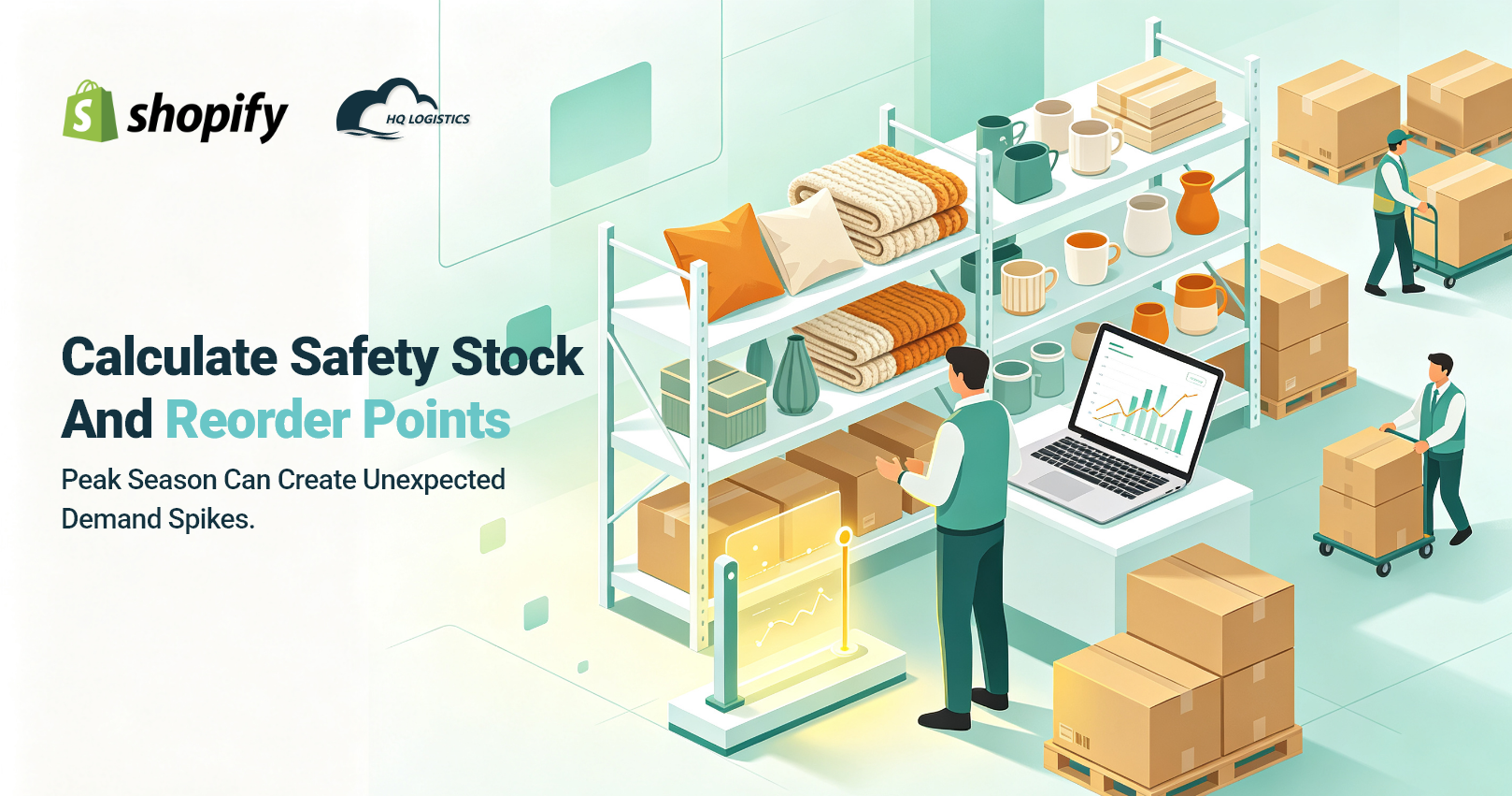 3. Calculate Safety Stock and Reorder Points.png peak season inventory planning, peak season inventory, Shopify inventory planning, peak season fulfillment, Shopify peak season, peak season inventory management, ecommerce inventory planning, Shopify inventory management, seasonal inventory planning, peak season stock planning, ecommerce fulfillment, inventory forecasting, safety stock, reorder point, overseas warehousing, how to prepare Shopify inventory for peak season, peak season inventory planning for Shopify sellers, how much inventory to stock for peak season, how to avoid stockouts during peak season, Shopify peak season fulfillment strategy, how to prepare inventory before peak season, ecommerce peak season inventory management