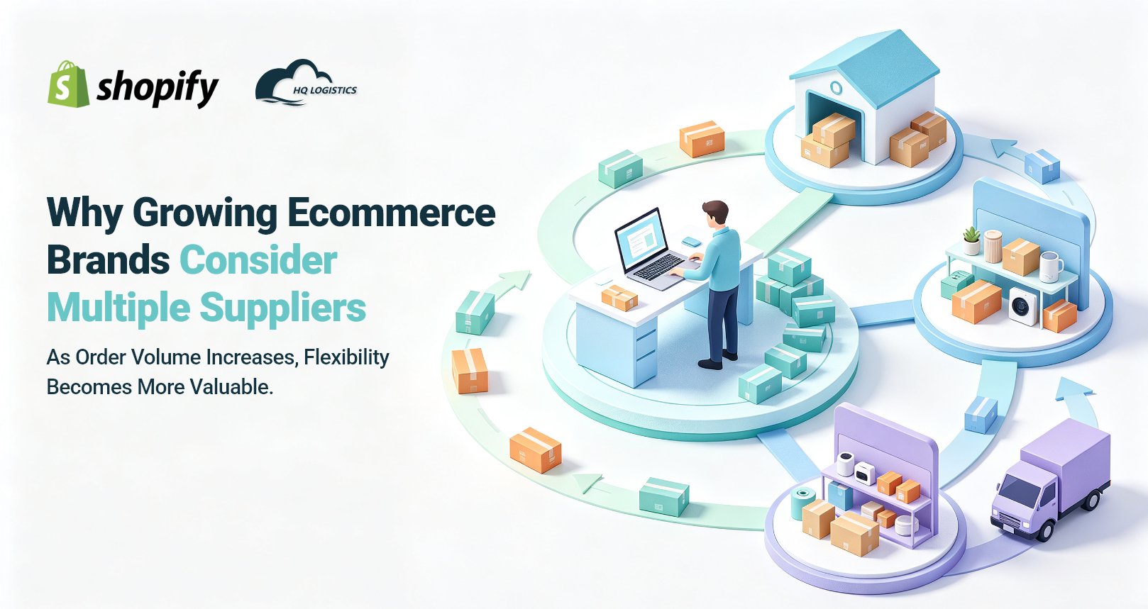 Why Growing Ecommerce Brands Consider Multiple Suppliers.png one supplier vs multiple suppliers, ecommerce suppliers, multiple suppliers for ecommerce, ecommerce supply chain, supplier management, Shopify suppliers, ecommerce sourcing, supplier diversification, multiple supplier strategy, scaling ecommerce, One supplier vs. multiple suppliers—which is better for scaling ecommerce? Learn the pros, risks, and best strategies for building a reliable supplier network.