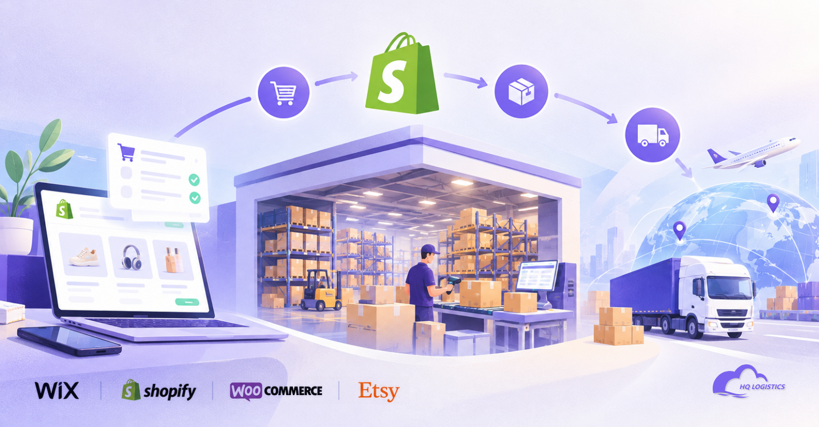 2. Shopify Fulfillment Connect Orders, Inventory, and Shipping.png Shopify fulfillment, Wix fulfillment, WooCommerce fulfillment, Etsy fulfillment, ecommerce fulfillment partner, ecommerce fulfillment workflow