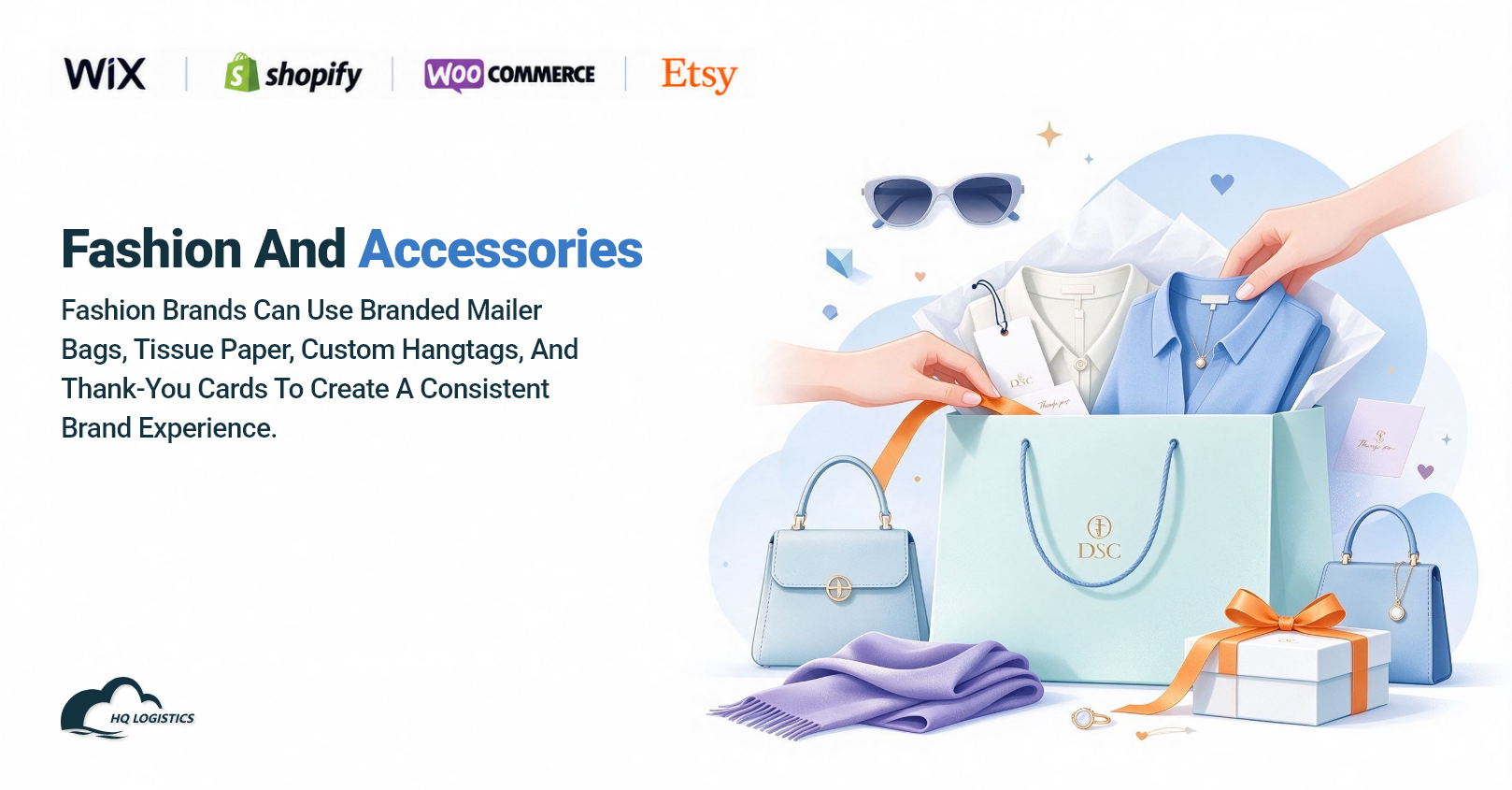 custom packaging| ecommerce packaging ideas| branded packaging| custom shipping boxes| branded mailer bags| unboxing experience| ecommerce brand packaging| custom thank-you cards| sustainable ecommerce packaging| product packaging design| China fulfillment center| custom packaging fulfillment| HQ LOGISTICS